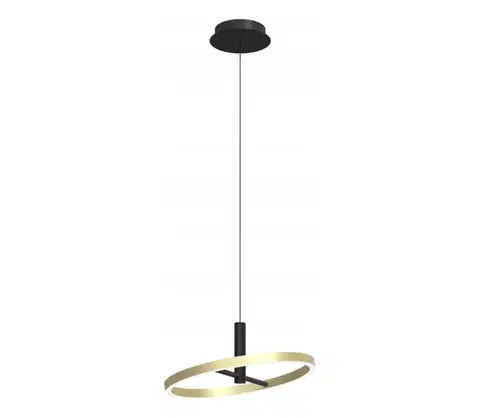 Svietidlá Wofi 6016-104L - LED stmievateľný luster na lanku BREST LED/19W/230V čierna/zlatá 6016-104L
