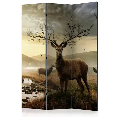 Paravány Paraván Deers by mountain stream Dekorhome