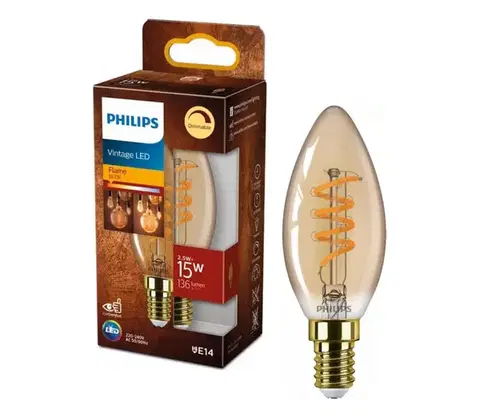 LED osvetlenie LED stmievateľná žiarovka VINTAGE Philips E14/2,5W/230V 1800K 8719514315976