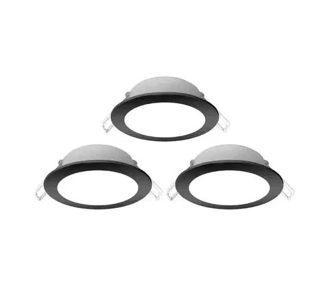 Svietidlá  B.V. -SADA 3x LED Vonkajšie podhľadové svietidlo LED/4,8W/230V 6500K IP65 čierna B10405QA7