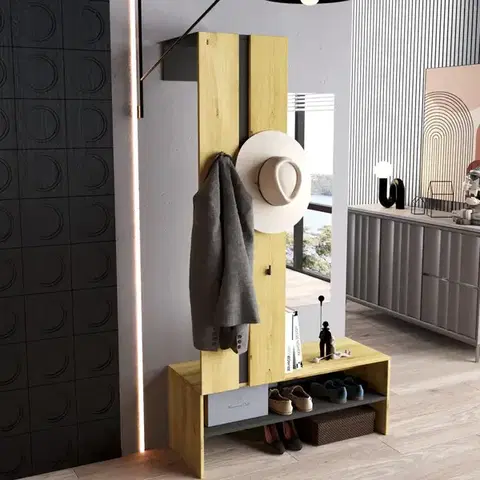 Predsieňový nábytok Predsieňový nábytok Lunari čierna/artisan