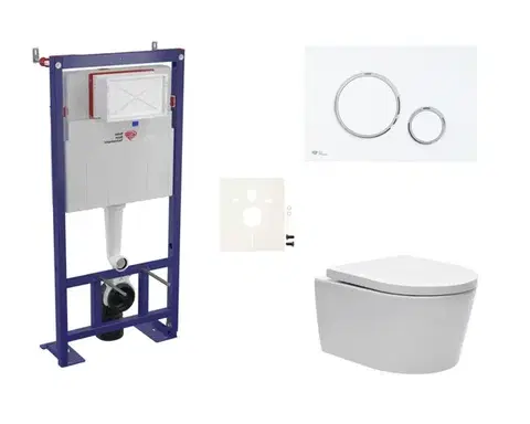 Záchody Cenově zvýhodněný závěsný WC set SAT do lehkých stěn / předstěnová montáž + WC SAT Brevis SIKOSSBR76 SIKOSSBR76