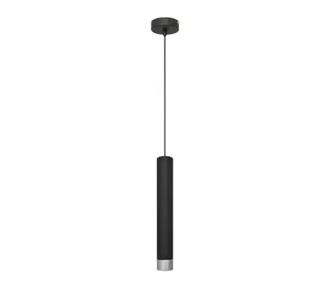 Svietidlá  LED Luster na lanku TUBA 1xGU10/4,8W/230V W-KM 1111/1 BK+CH