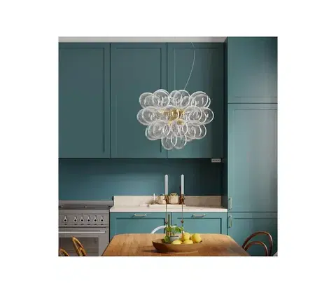 Svietidlá ByRydens 4200440-6509 - Luster na lanku GROSS 8xG9/5W/230V číry 4200440-6509