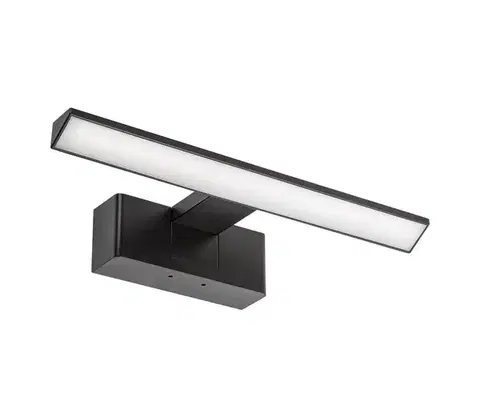 Kúpeľňové zrkadlá Rabalux 75024 - LED osvetlenie zrkadla do kúpeľne LORIC LED/6W/230V IP44 30 cm čierne 75024
