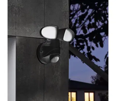 Záhradné lampy Eglo 98176 - LED Vonkajšie svietidlo so senzorom PAGINO 2xLED/7,5W/230V IP44 98176