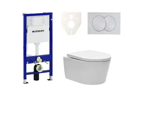 Záchody Cenově zvýhodněný závěsný WC set Geberit do lehkých stěn / předstěnová montáž + WC SAT Brevis SIKOGES6W7 SIKOGES6W7