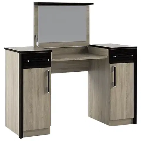 Zrkadlá NABBI Seina DT toaletný stolík so zrkadlom dub sonoma / wenge magic