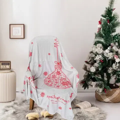 Deky Vianočná deka Christmas time sivá 150x200cm TiaHome