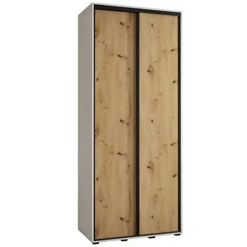 Šatníkové skrine Skriňa 45 Canaris 1 120 biela/artisan/čierna
