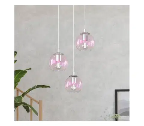 Svietidlá Eglo 901921 - Závesné svietidlo ARISCANI na lankách 3xE27/60W/230V, lesklý chróm 901921