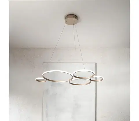 Svietidlá Ondaluce - stmievateľný LED luster na lane POIS LED/60W/230V zlatý SO.POIS/ORO-4000K