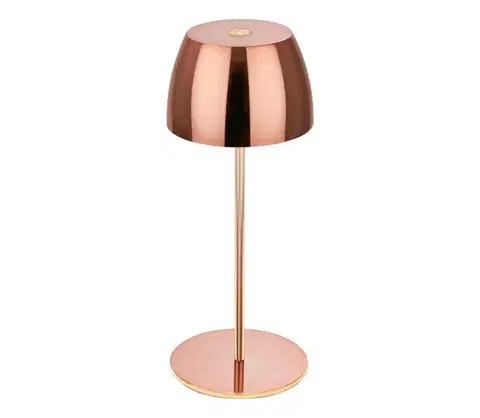 Lampy Briloner - LED stmievateľná nabíjateľná dotyková vonkajšia stolná lampa MINI LED/2,5W/5V IP44 1800 mAh medená 4002707460046