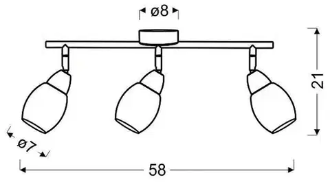 Stropná svetla LED stropná lampa SMD 58cm RICO CHROME