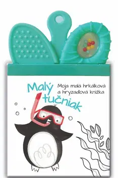 Leporelá, krabičky, puzzle knihy Moja malá hrkálková a hryzadlová knižka Malý Tučniak