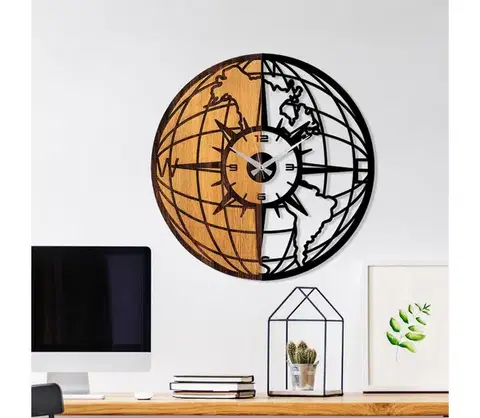 Predlžovacie káble  Nástenné hodiny pr. 56 cm 1xAA drevo/kov 539TNL1169