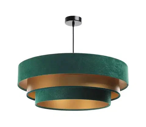 Svietidlá  Luster na lanku TRINITI 1xE27/60W/230V zelená/zlatá 050-075-60