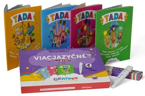 Hovoriace knihy GENIUSO MarDur s.r.o. Geniuso: Viacjazyčný balíček TADA 4 (4 hovoriace knihy + pero)
