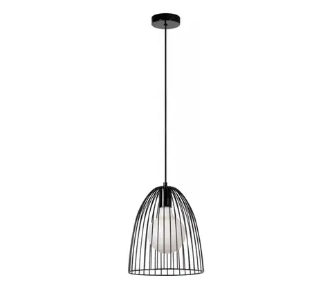 Svietidlá Lucide 74417/01/30 - Luster na lanku MACARONS 1xE27/40W/230V pr. 24,5 cm čierna 74417/01/30