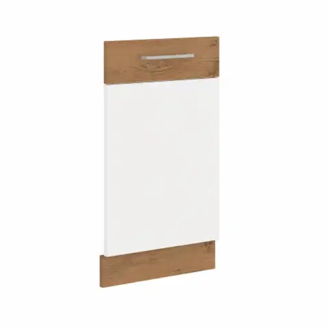 Kuchynské dolné skrinky KONDELA Vega ZM dvierka na umývačku 713x446 cm dub lancelot / biely vysoký lesk