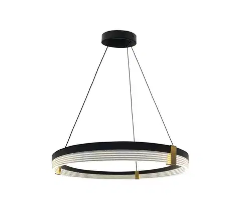 Svietidlá Light Prestige Závesný LED luster na lanku TRIANGLE LED/40W/230V 3000/4000/6000K pr. 60 cm čierna LP-0407/1P M BK Triangle