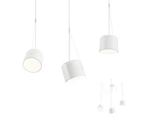 Svietidlá Redo 01-1825 - Luster na lanku DODO 3xE27/15W/230V pavúk biela 01-1825