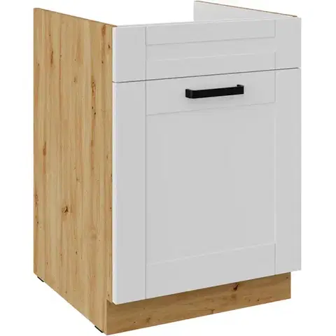 Kuchynské skrinky stojace Kuchynská skrinka Luna biely mat/artisan 60ZL 1S BB