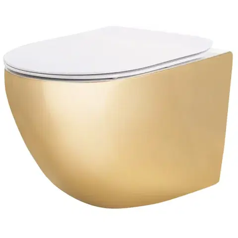 Záchody REA - Závesná WC misa Carlo Mini Tornado NFQ GOLD WHITE REA-C6006