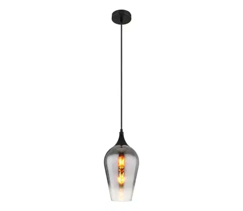 Svietidlá Globo 15552H3 - Luster na lanku LAVUS 1xE27/60W/230V pr. 18 cm čierna 15552H3