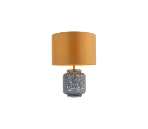 Lampy Endon 93067 - Stolová lampa ZINNIA 1xE27/10W/230V modrá/zlatá 93067