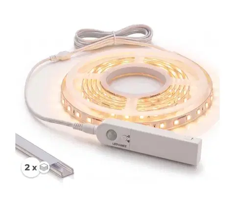 Záhradné lampy SmartLED SADA 1x LED pásik so senzorom FLEX LED/3,6W/4xAA 2 m + 2x zabudovateľný profil 1 m 2xSD0028+1xP227986