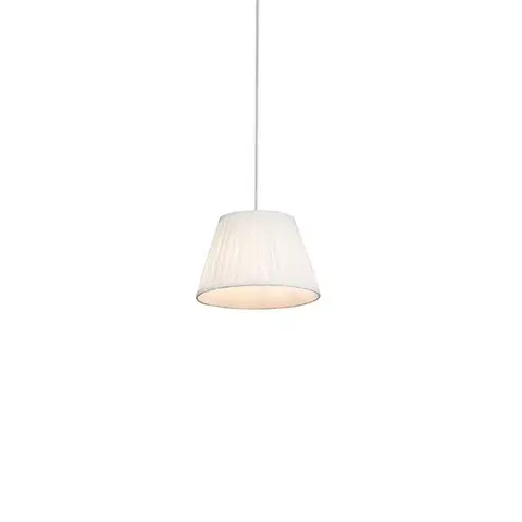Závesné svietidlá Retro závesné svietidlo krémové 25 cm - Plisse