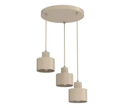 Svietidlá  Luster na lanku PARKLA 3xE27/15W/230V béžový 8790