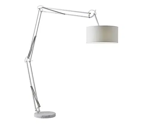 Lampy Redo 02-385 - Stojacia lampa AZAR 1xE27/42W/230V biela/chróm 02-385