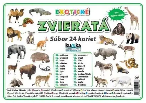 Učebnice pre ZŠ - ostatné Súbor 24 kariet - zvieratá (exotické) - Petr Kupka
