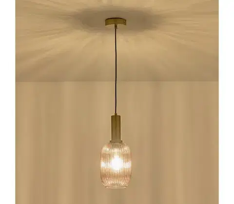 Svietidlá Eurolamp Luster na lanku 1xE27/15W/230V hnedá pr. 13 cm 144-24084