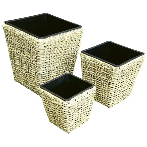 Záhrada Prútený kvetináč 20.5x20.5x22