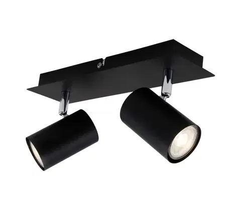 Svietidlá Briloner 2857-025 - Bodové svietidlo SPOT 2xGU10/40W/230V čierna 2857-025