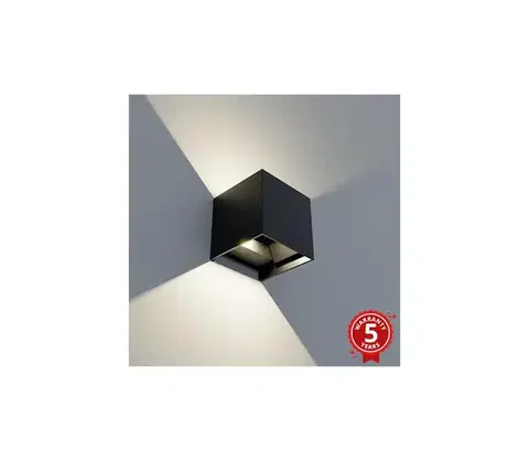 Záhradné lampy APLED - LED Vonkajšie nástenné svietidlo CUBE 2xLED/3W/230V IP65 134-0301