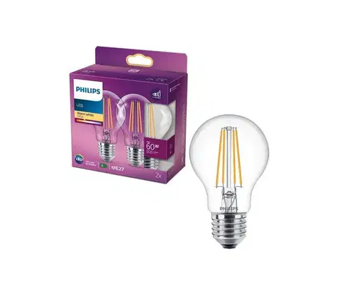 LED osvetlenie SADA 2x LED Žiarovka VINTAGE Philips E27/7W/230V 2700K 8718699777739