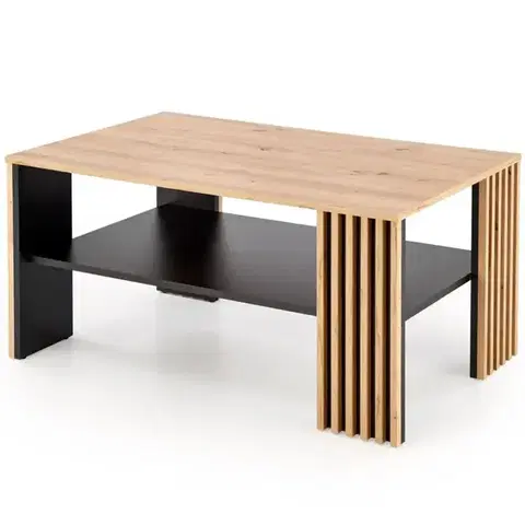 Konferenčné stolíky s úložným priestorom Konferenčný stolík Femina dub artisan/čierna