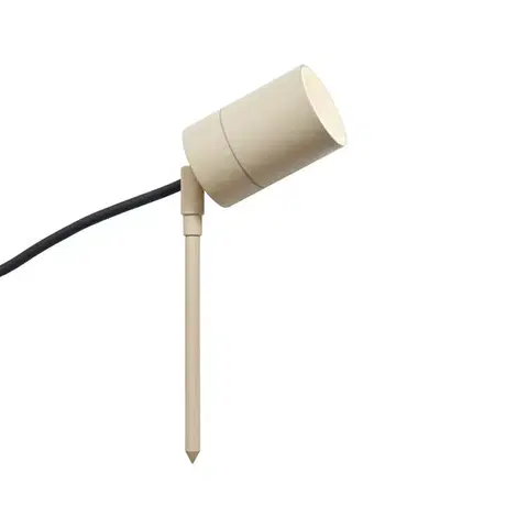 LED reflektory a svietidlá s bodcom do zeme Bodové svietidlo so zemným hrotom béžové GU10 50 mm nastaviteľné IP44 vrátane kábla a zástrčky - Solo