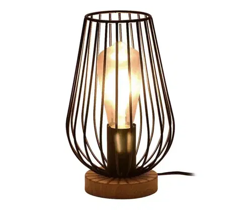 Lampy Rabalux 6915 - Stolná lampa GREMIO 1xE27/40W/230V čierna 6915