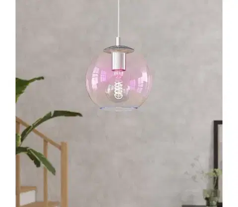 Svietidlá Eglo 901918 - Luster na lanku ARISCANI 1xE27/60W/230V lesklý chróm 901918