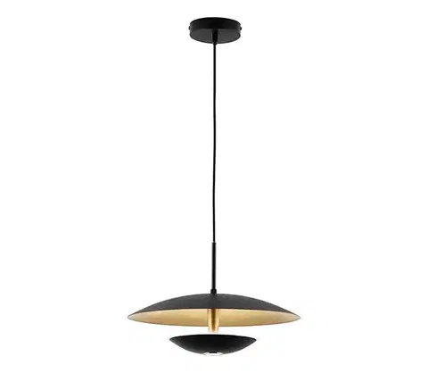 Svietidlá Viokef Lighting LED luster na lanku MONICA LED/16W/230V čierna/zlatá 4242200