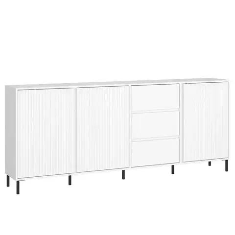 Komody do spálne Komoda Avenale AVEK02 U008 3D3S biela/biela alpský