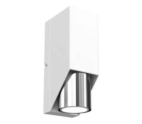 Svietidlá  Nástenné svietidlo WALL 1xGU10/8W/230V biela/lesklý chróm 3105