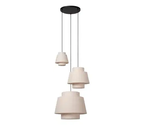 Svietidlá Lucide 21435/13/38 - Luster na lanku TRIBUTE 3xE27/40W/230V krémová 21435/13/38
