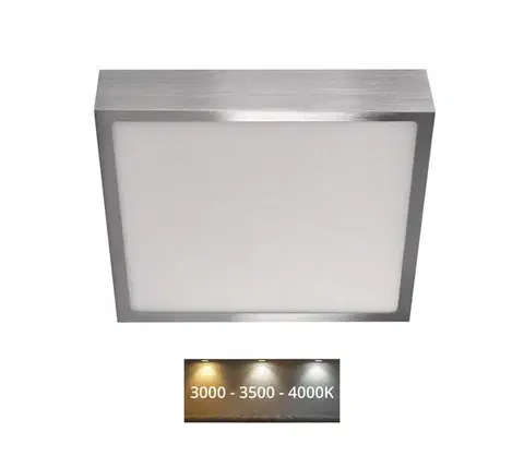 Svietidlá  LED Stropné svietidlo LED/21W/230 3000/3500/4000K 22,5x22,5 cm chróm ZM6243