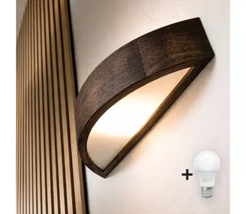 Svietidlá BRILAGI - LED nástenné svietidlo CARVALHO SMOKEY 1xE27/60W/230V dub 8590828019527